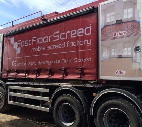 Mobile Screed Factory Fast Floor Screed_ state-of-the-art automated computer batching system
