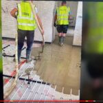 Installation floor screed 1830s derelict mill in Dunleer, Co Louth_great House Revival RTE